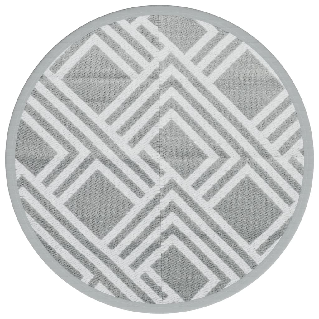 Tappeto da Esterno ARAKIL Grigio Ø160 cm in PP