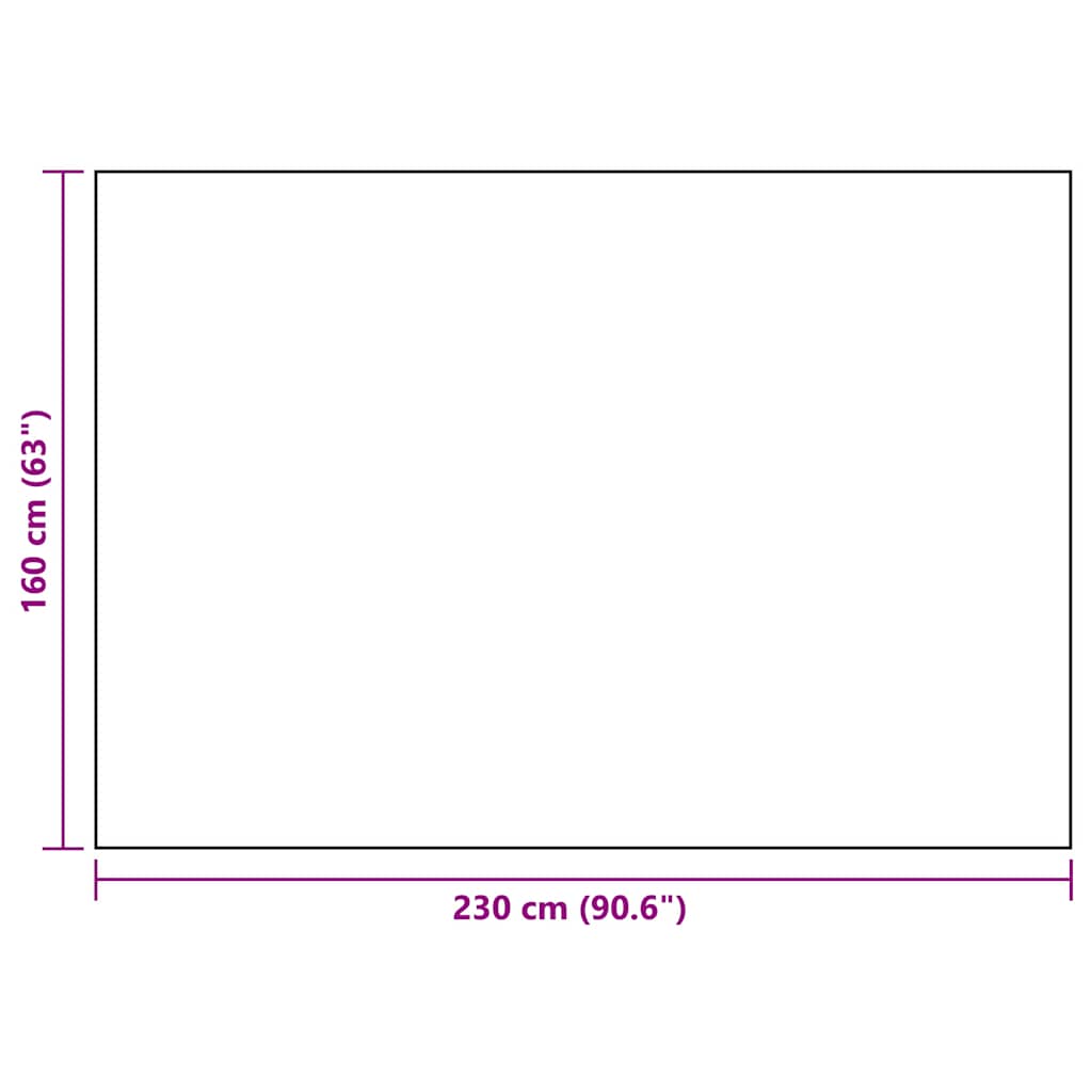 Tappeto da Esterni ARAKIL Bianco e Nero 160x230 cm in PP