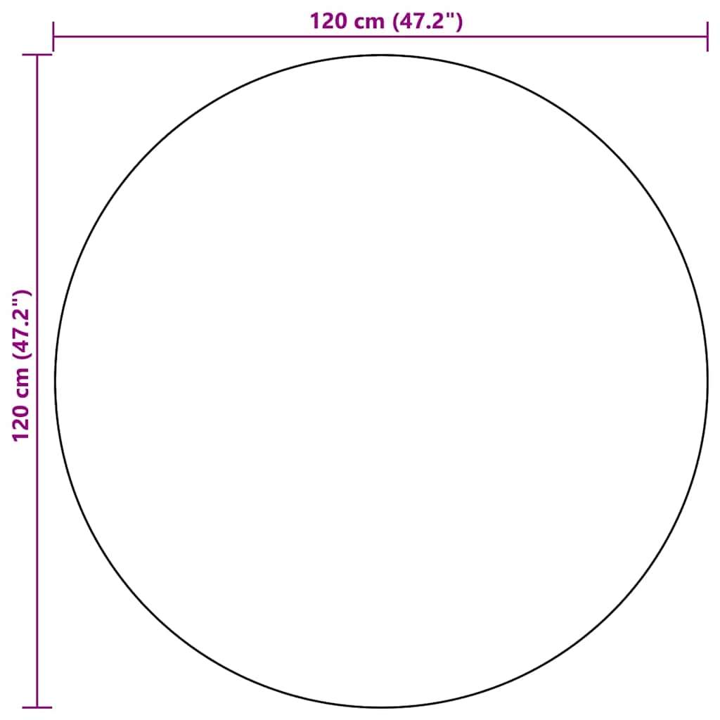 Tappeto da Esterni ARAKIL Bianco e Nero Ø120 cm in PP