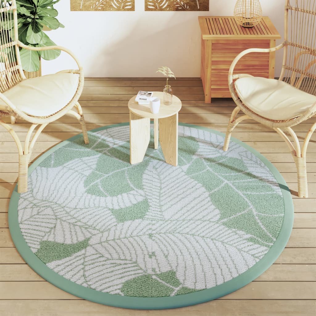 Tappeto da Esterno ARAKIL Verde Ø160 cm in PP