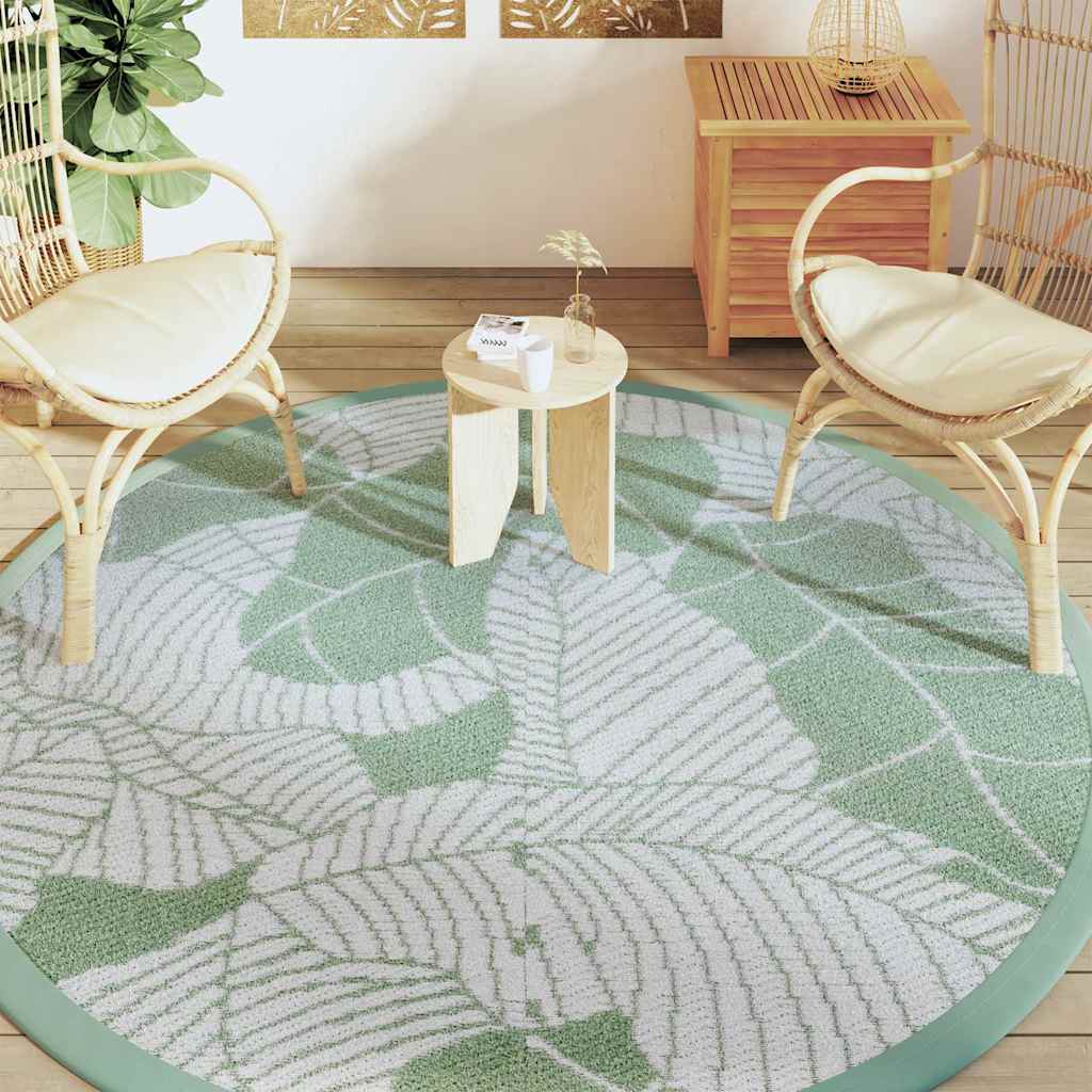 Tappeto da Esterno ARAKIL Verde Ø200 cm in PP