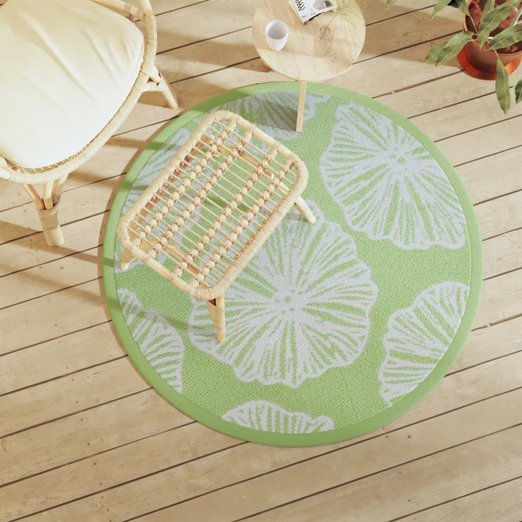 Tappeto da Esterno ARAKIL Verde Ø120 cm in PP