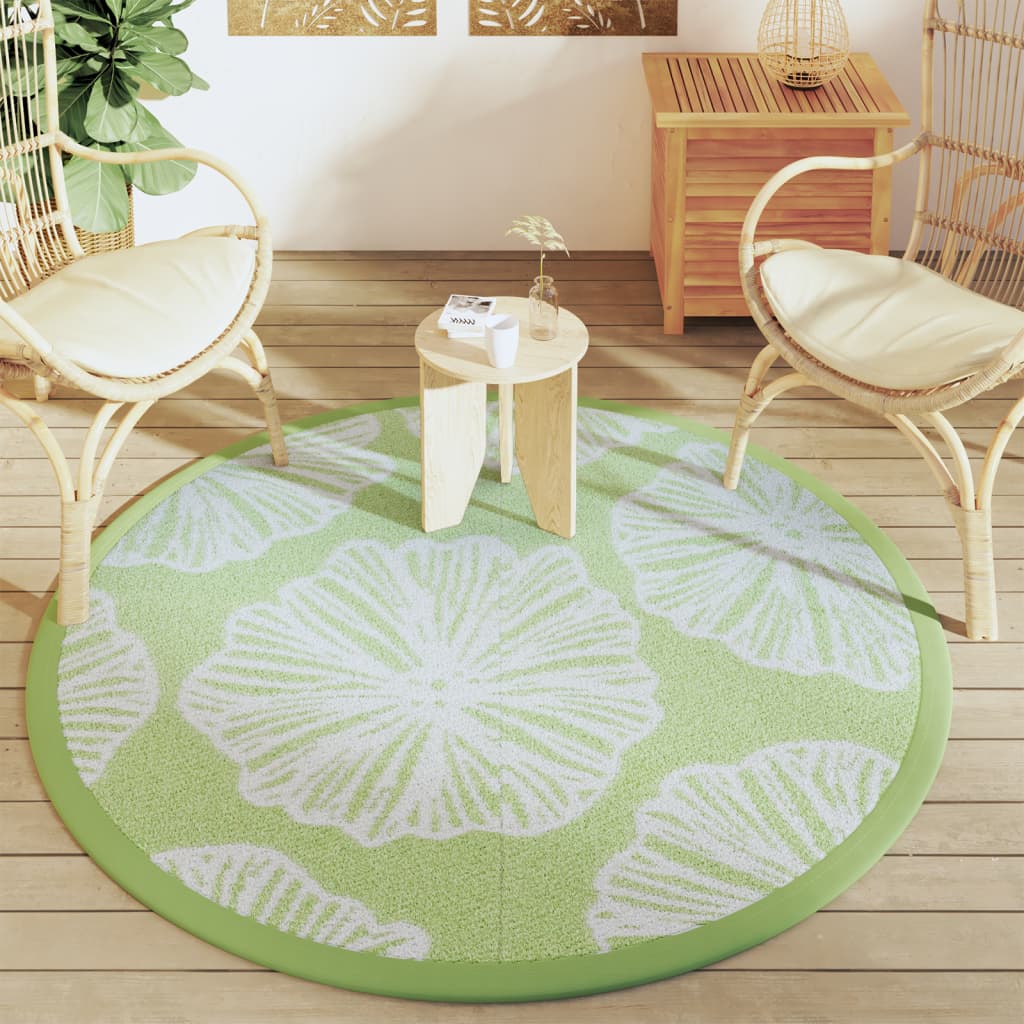 Tappeto da Esterno ARAKIL Verde Ø160 cm in PP