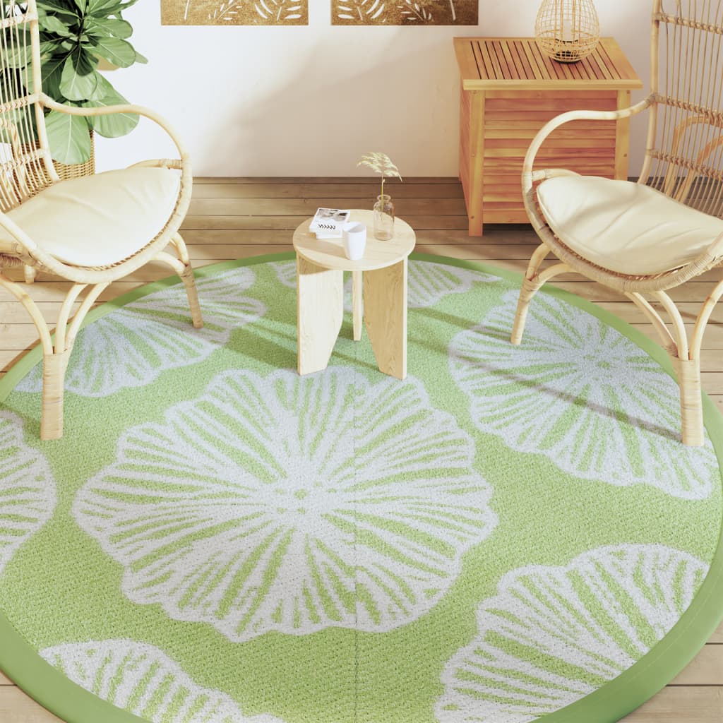 Tappeto da Esterno ARAKIL Verde Ø200 cm in PP