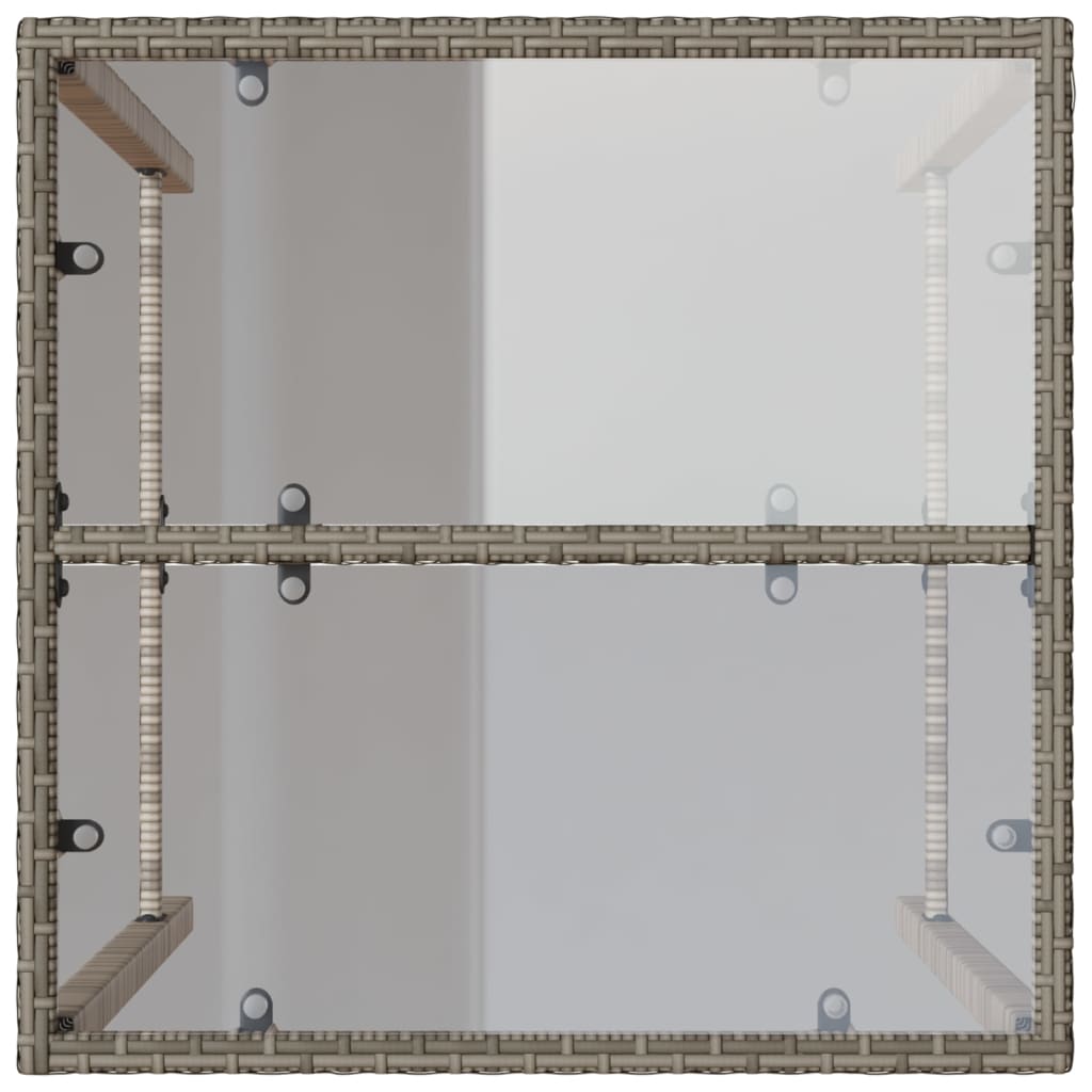 Tavolo da Bar da Esterno Grigio 70x70x110 cm in Polyrattan