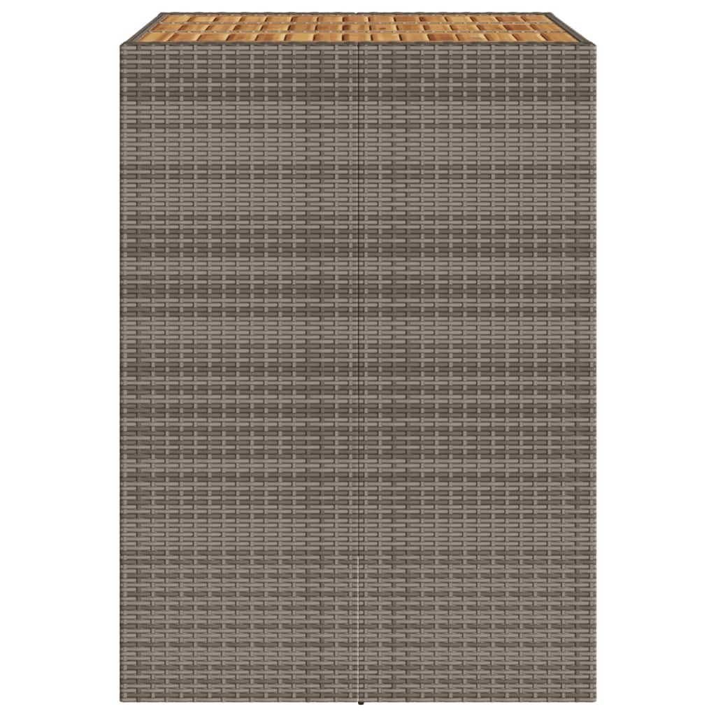 Tavolo Bar da Giardino Piano in Acacia 105x80x110 cm Polyrattan