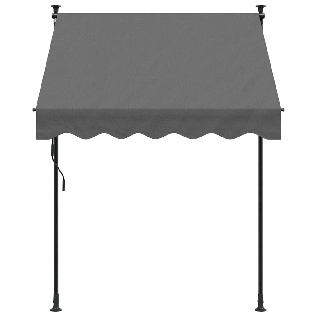 Tenda da Sole Retrattile Antracite 150x150 cm Tessuto e Acciaio