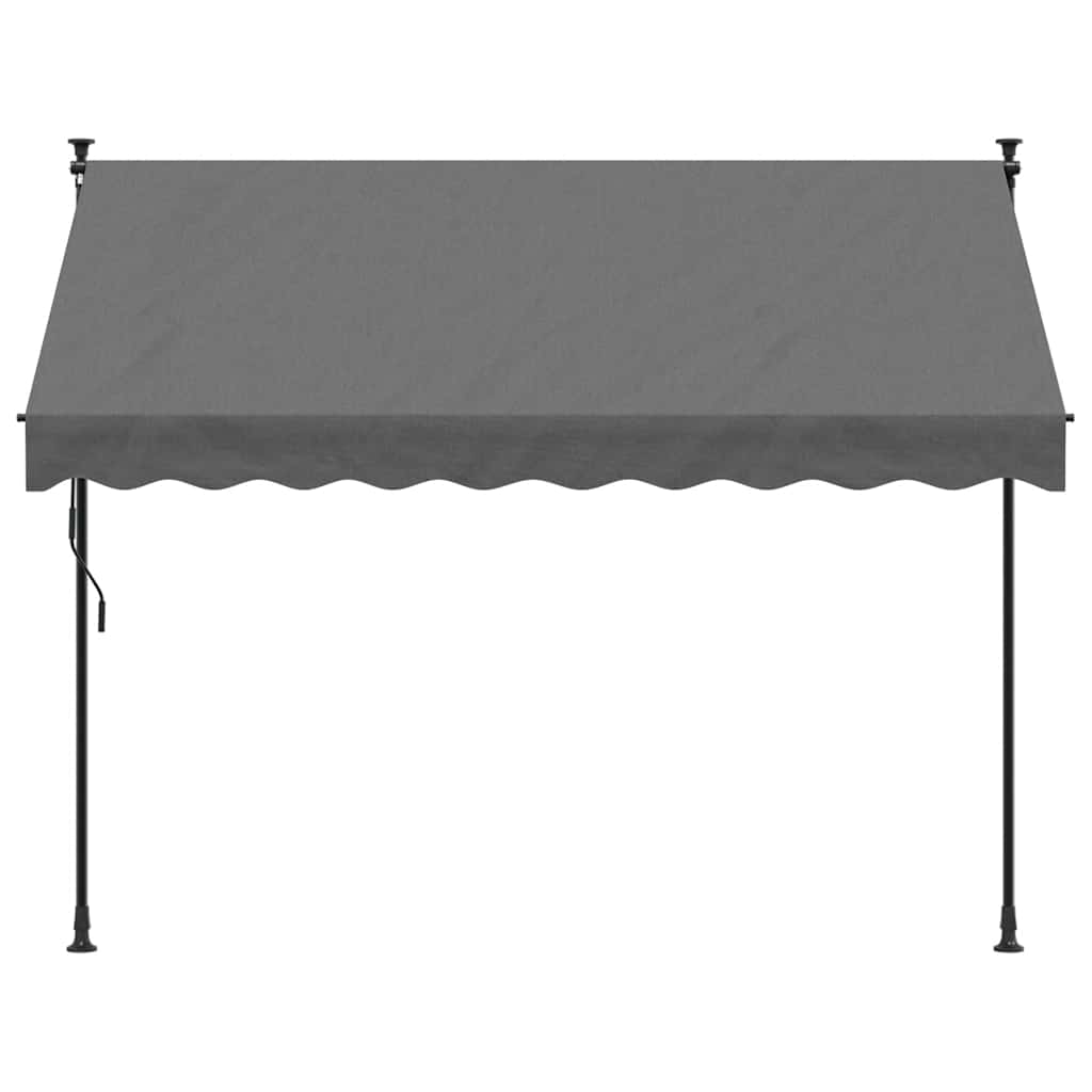 Tenda da Sole Retrattile Antracite 250x150 cm Tessuto e Acciaio