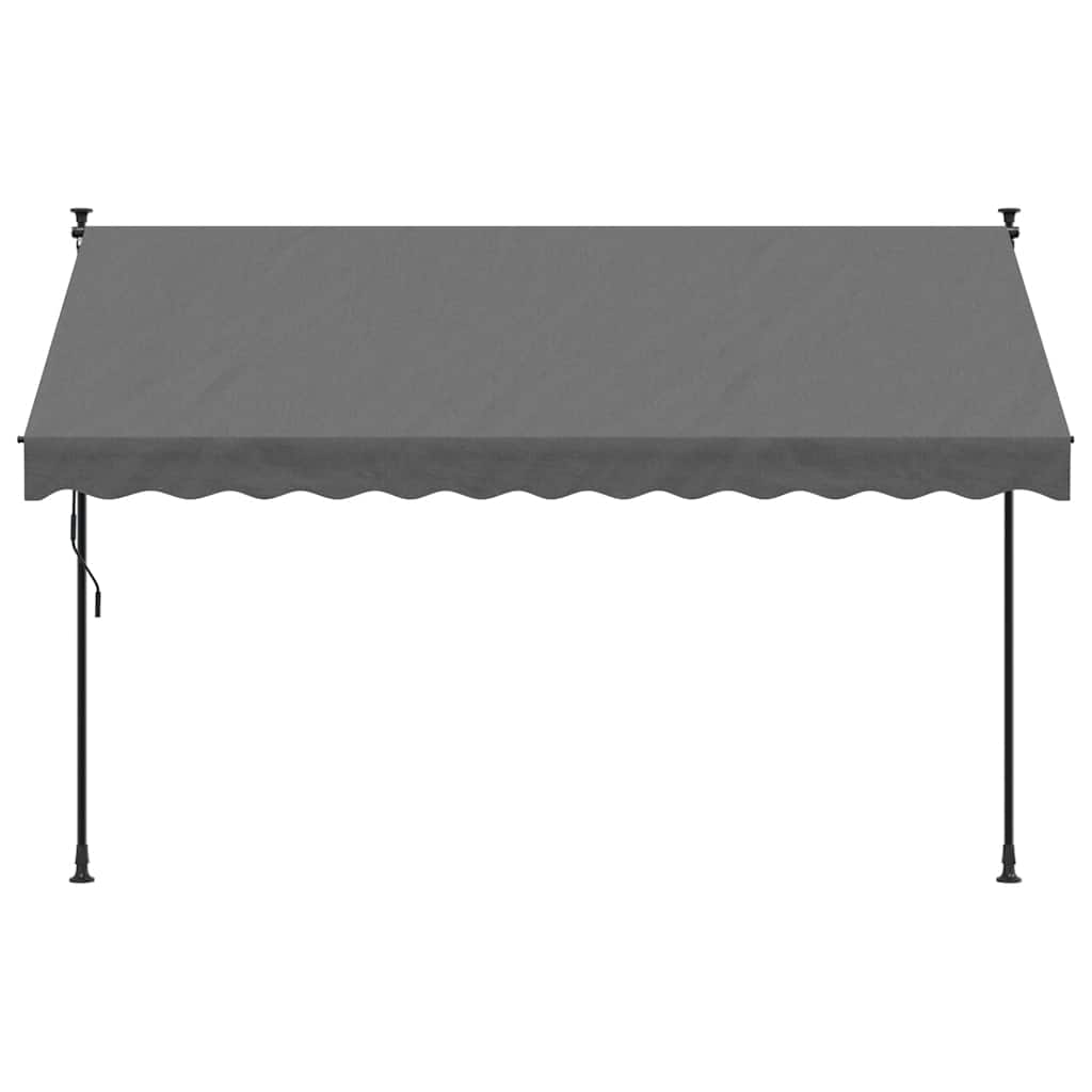 Tenda da Sole Retrattile Antracite 300x150 cm Tessuto e Acciaio