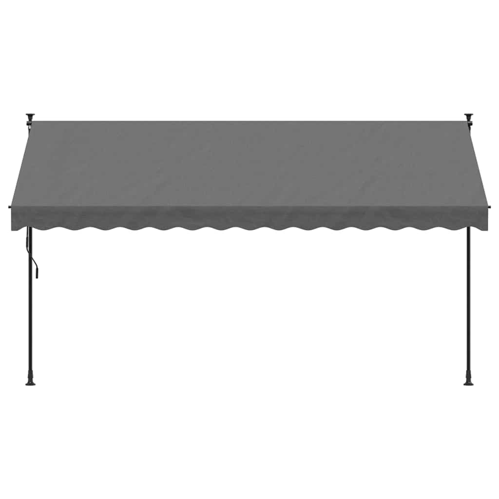 Tenda da Sole Retrattile Antracite 350x150 cm Tessuto e Acciaio