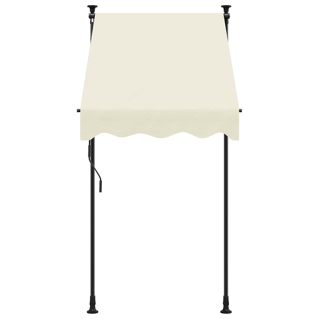 Tenda da Sole Retrattile Crema 100x150 cm in Tessuto e Acciaio