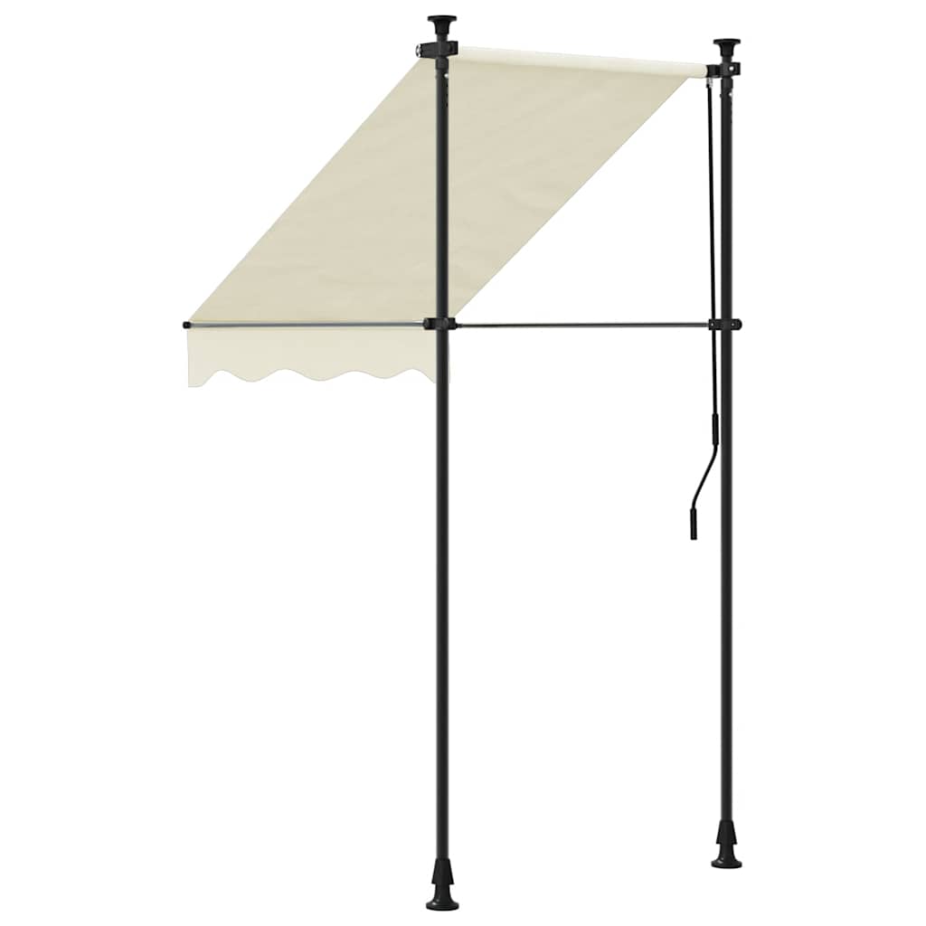 Tenda da Sole Retrattile Crema 100x150 cm in Tessuto e Acciaio