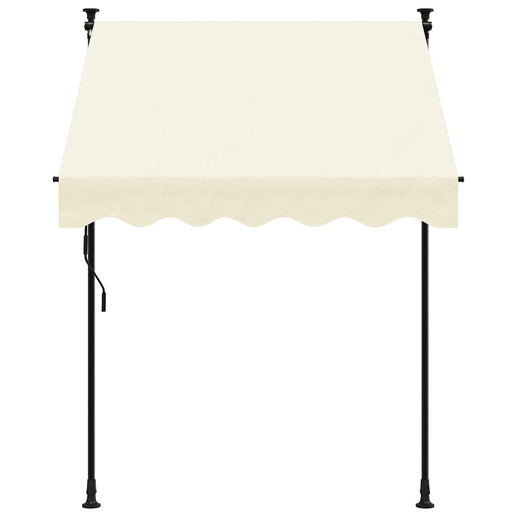 Tenda da Sole Retrattile Crema 150x150 cm in Tessuto e Acciaio