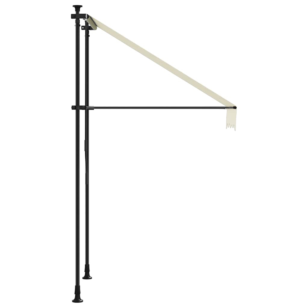 Tenda da Sole Retrattile Crema 150x150 cm in Tessuto e Acciaio