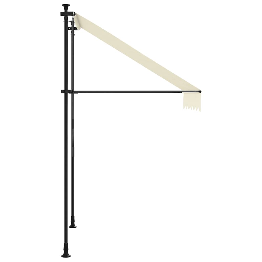 Tenda da Sole Retrattile Crema 200x115 cm in Tessuto e Acciaio