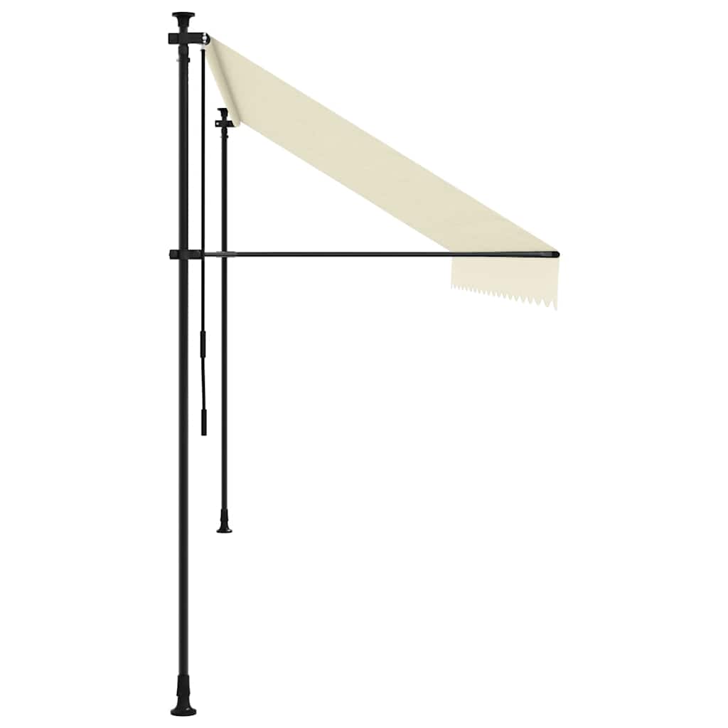 Tenda da Sole Retrattile Crema 400x150 cm in Tessuto e Acciaio