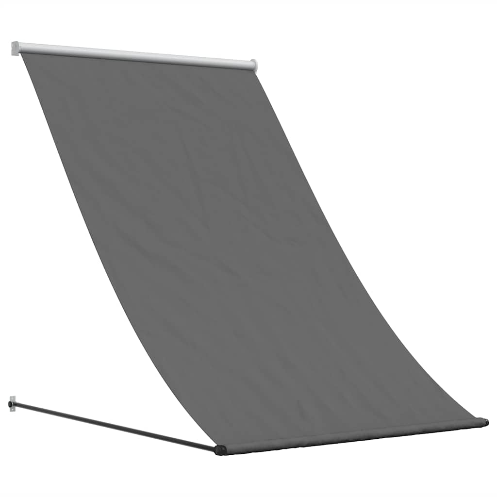 Tenda da Sole Retrattile Antracite 100x150 cm Tessuto e Acciaio