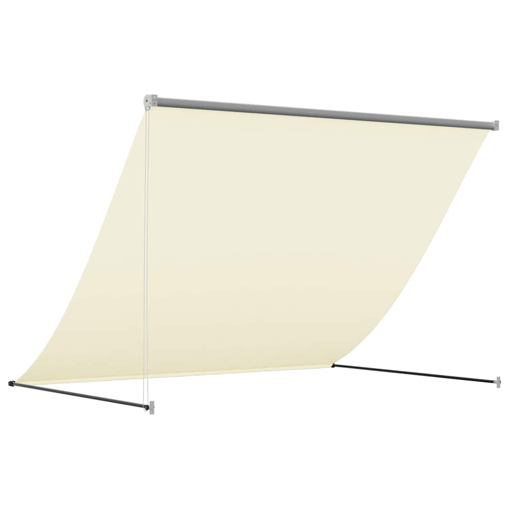Tenda da Sole Retrattile Crema 250x150 cm in Tessuto e Acciaio