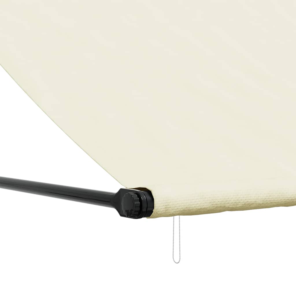 Tenda da Sole Retrattile Crema 400x150 cm in Tessuto e Acciaio
