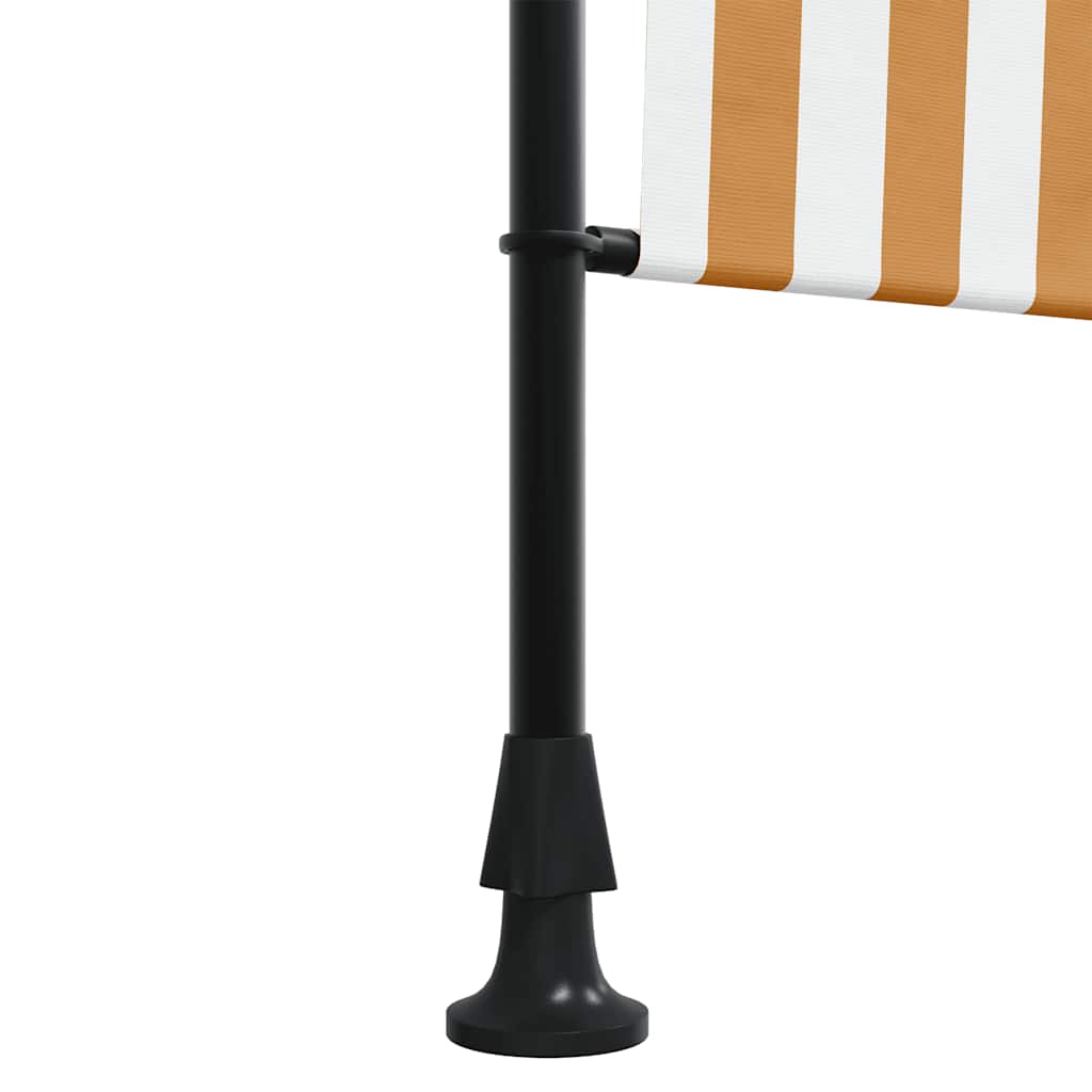 Tenda a Rullo Esterno Arancio Bianca 120x270 cm Tessuto Acciaio