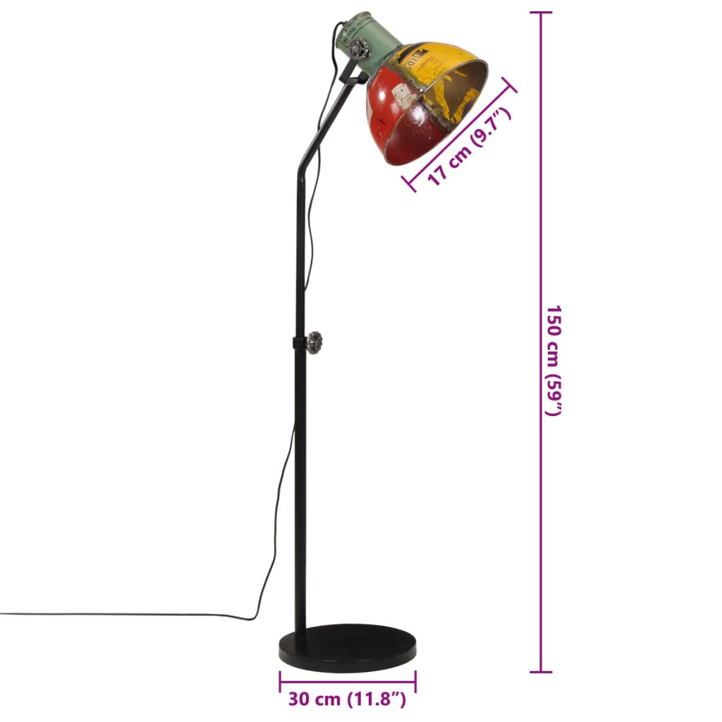 Lampada da Terra 25 W Multicolore 30x30x90-150 cm E27