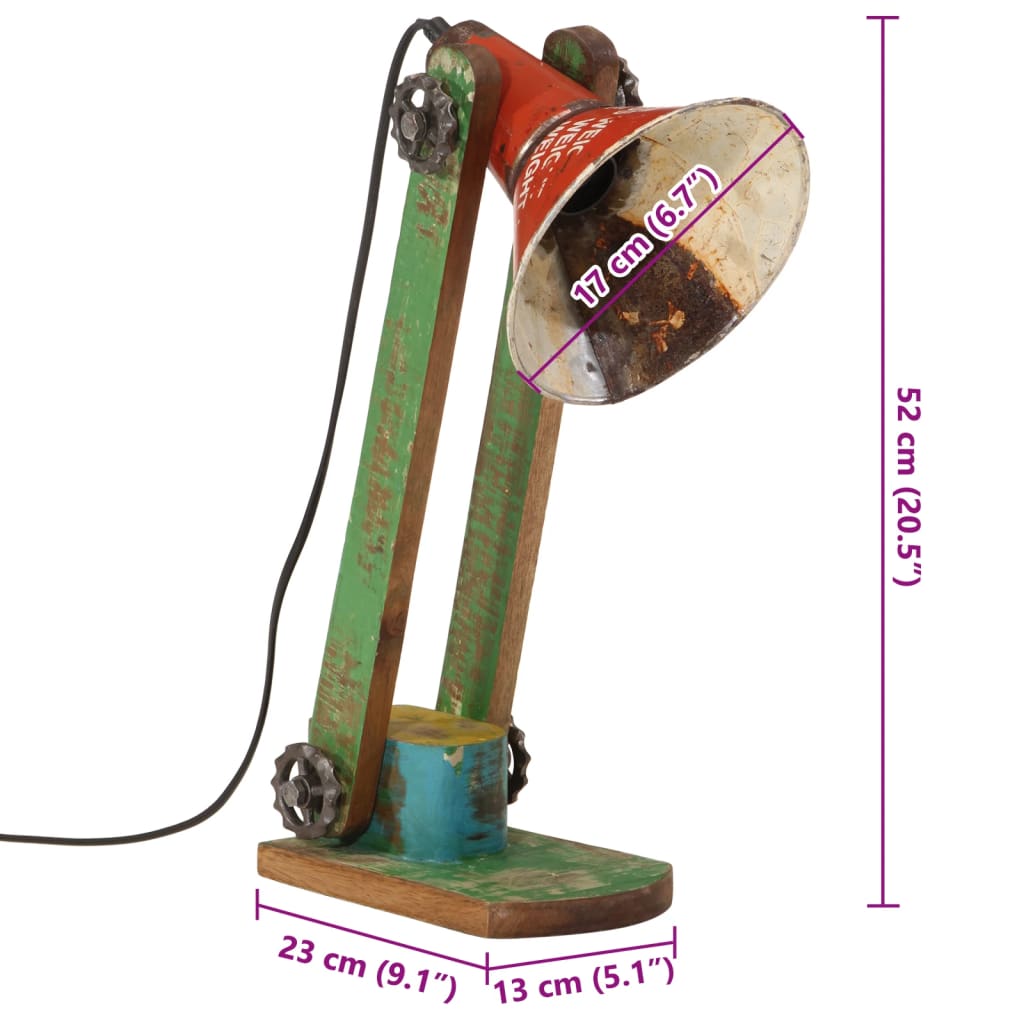 Lampada da Scrivania 25 W Multicolore 23x13x52 cm E27