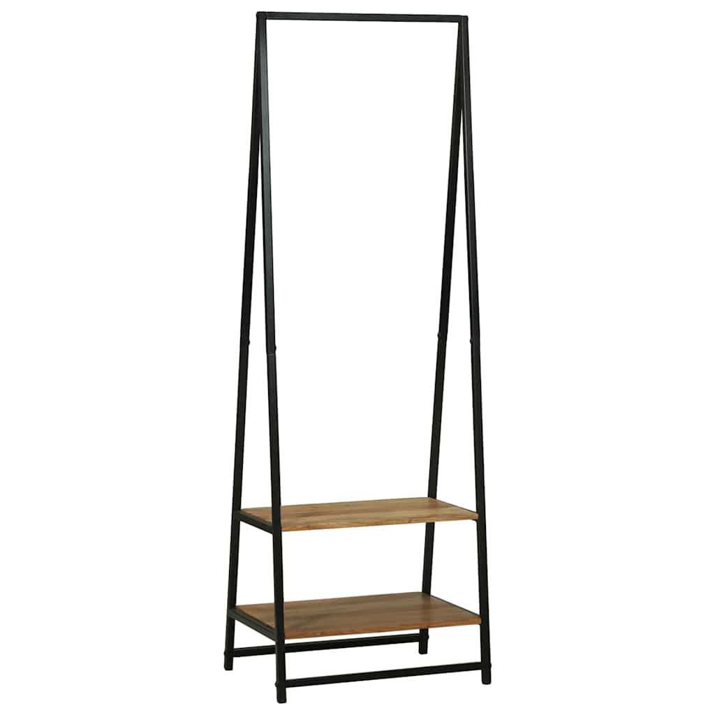 Stendibiancheria Nero 60 x 45 x 180 cm Legno di Acacia Massello