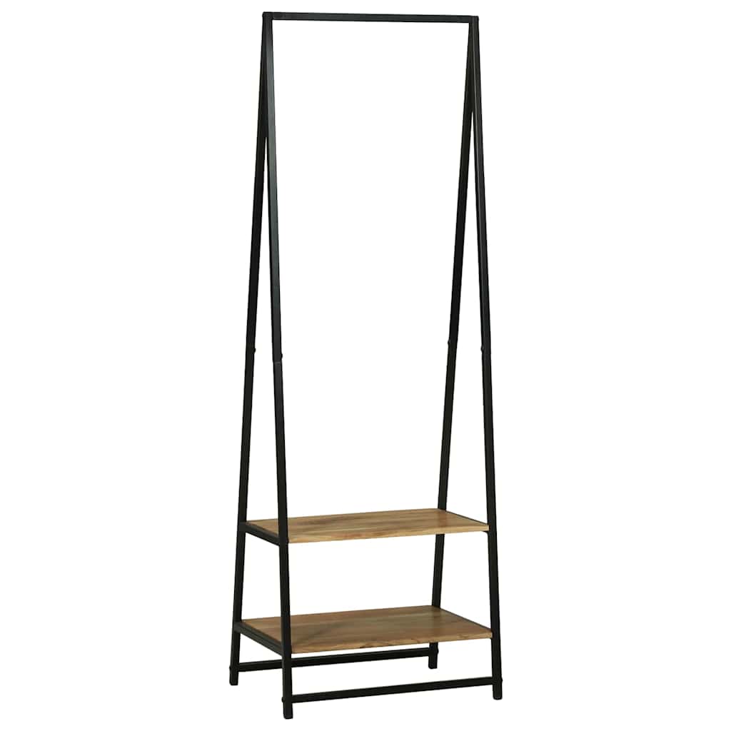 Stendibiancheria Nero 60 x 45 x 180 cm Legno di Acacia Massello