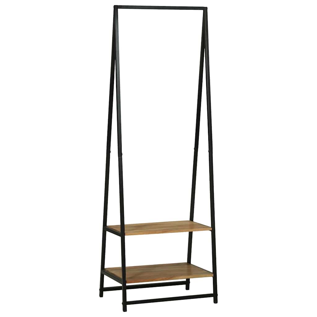 Stendibiancheria Nero 60 x 45 x 180 cm Legno di Acacia Massello