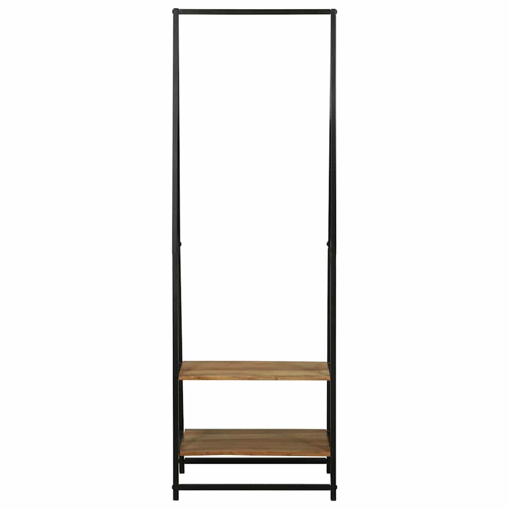 Stendibiancheria Nero 60 x 45 x 180 cm Legno di Acacia Massello