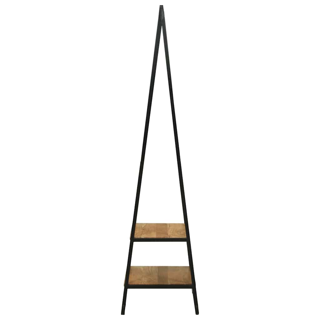Stendibiancheria Nero 60 x 45 x 180 cm Legno di Acacia Massello