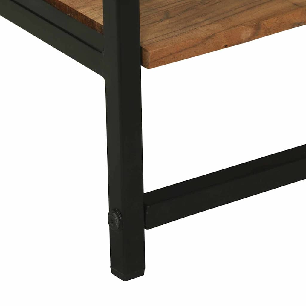 Stendibiancheria Nero 60 x 45 x 180 cm Legno di Acacia Massello