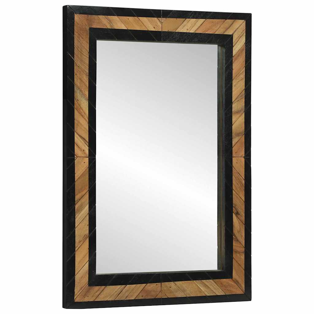 Specchio da parete Rettangolare Nero e Marrone 70 x 2 x 70 cm