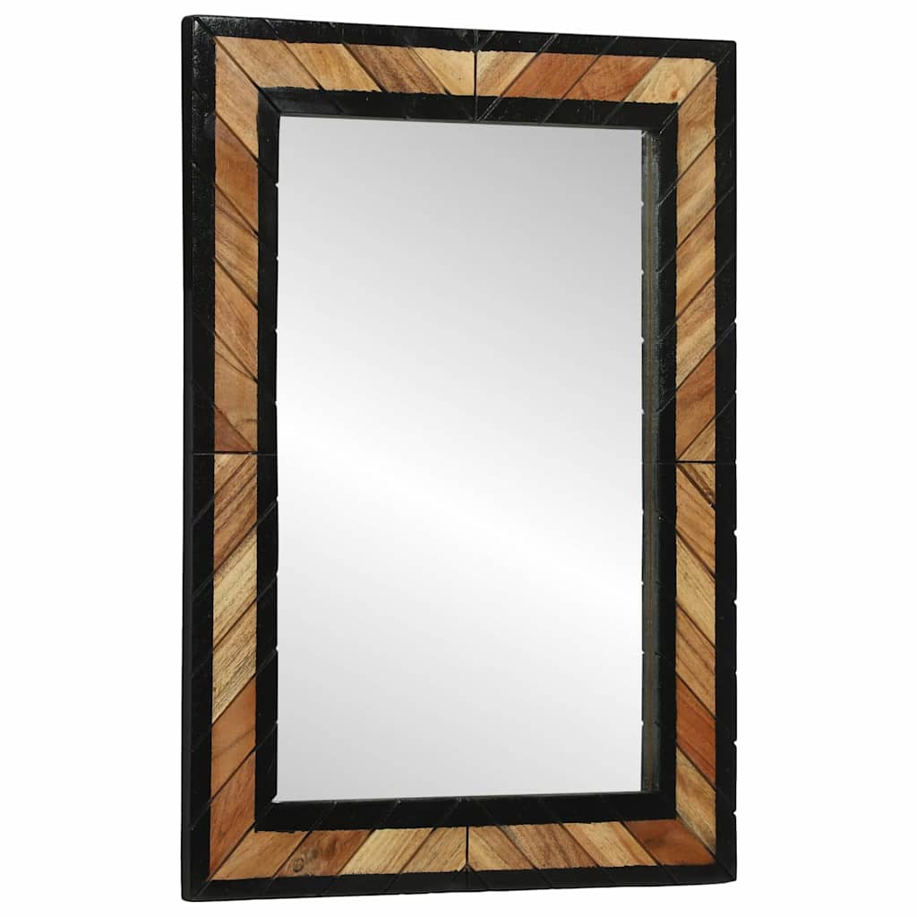 Specchio da parete Rettangolare Nero e Marrone 70 x 2 x 70 cm