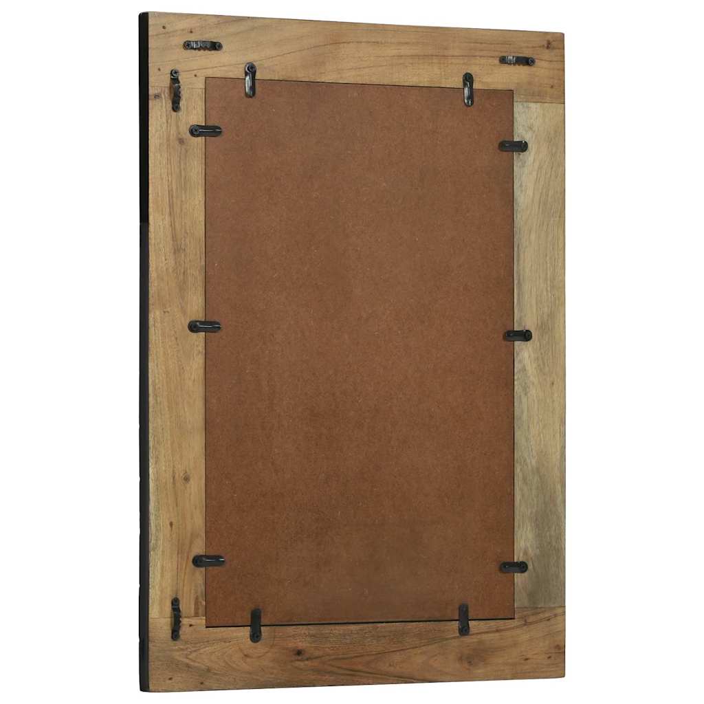 Specchio da parete Rettangolare Nero e Marrone 70 x 2 x 70 cm