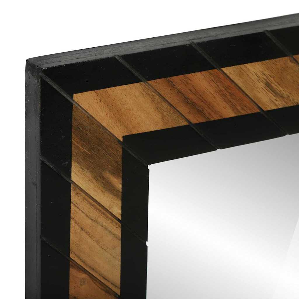Specchio da parete Rettangolare Nero e Marrone 70 x 2 x 70 cm