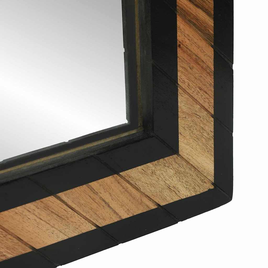Specchio da parete Rettangolare Nero e Marrone 70 x 2 x 70 cm