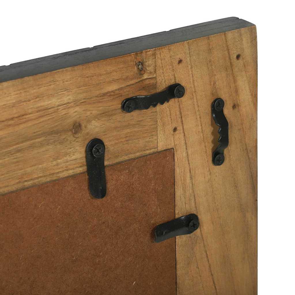 Specchio da parete Rettangolare Nero e Marrone 70 x 2 x 70 cm