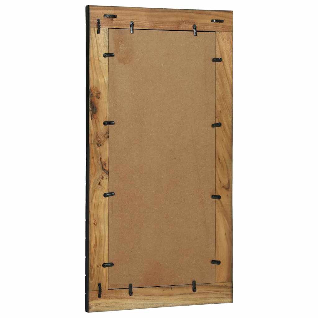 Specchio da parete Rettangolare Nero e Marrone 50 x 2 x 90 cm