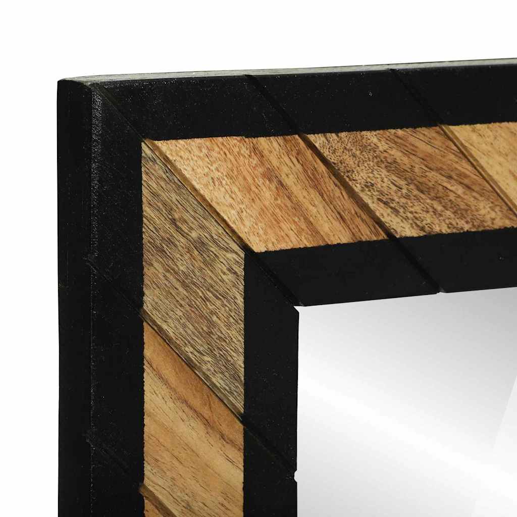 Specchio da parete Rettangolare Nero e Marrone 50 x 2 x 90 cm