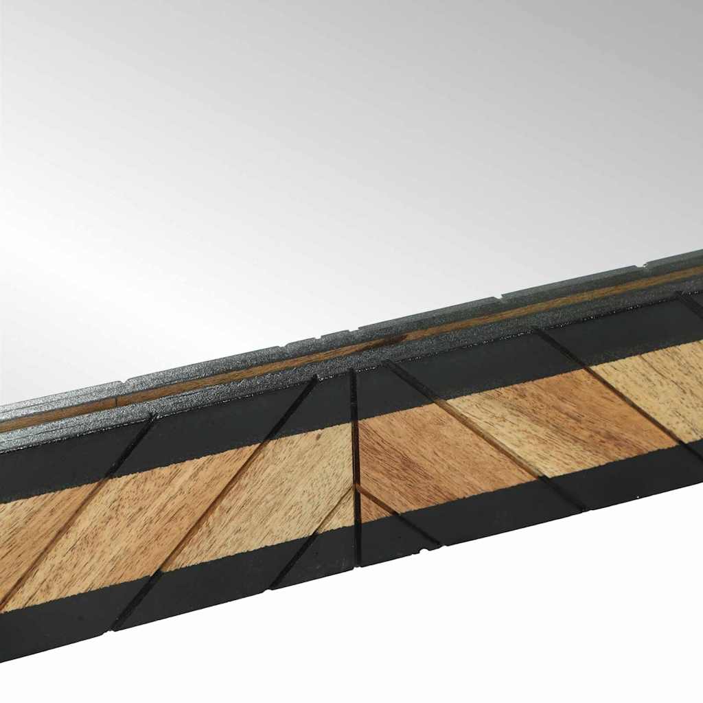 Specchio da parete Rettangolare Nero e Marrone 50 x 2 x 90 cm
