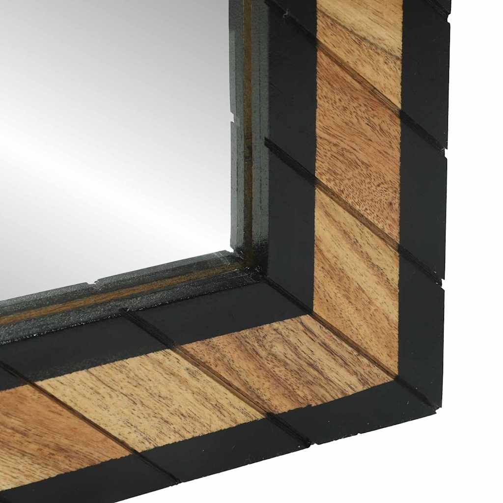 Specchio da parete Rettangolare Nero e Marrone 50 x 2 x 90 cm