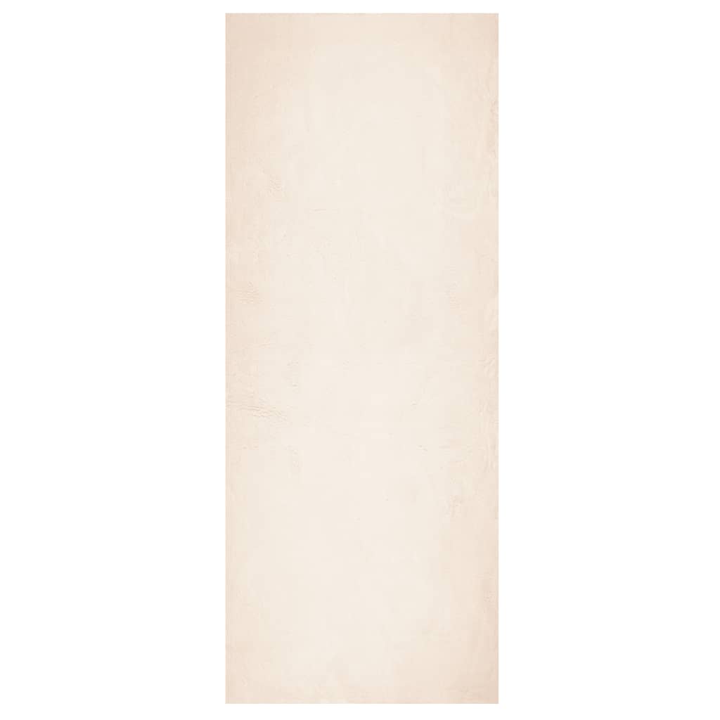 Tappeto a Pelo Corto HUARTE Morbido e Lavabile Beige 80x200 cm