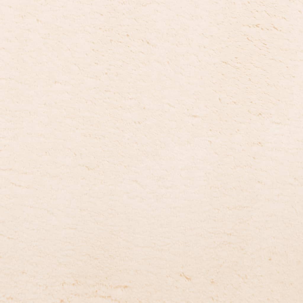 Tappeto a Pelo Corto HUARTE Morbido e Lavabile Beige 240x240 cm
