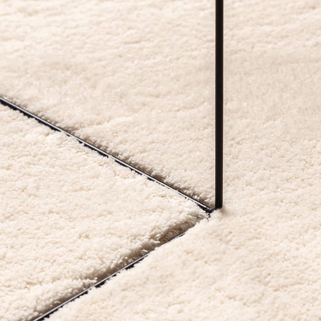 Tappeto a Pelo Corto HUARTE Morbido e Lavabile Beige Ø 120 cm
