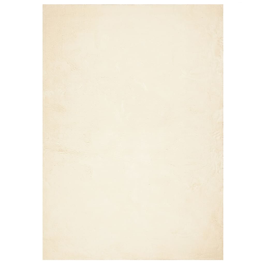 Tappeto a Pelo Corto HUARTE Morbido e Lavabile Crema 120x170 cm