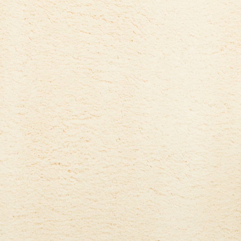 Tappeto a Pelo Corto HUARTE Morbido e Lavabile Crema 140x200 cm