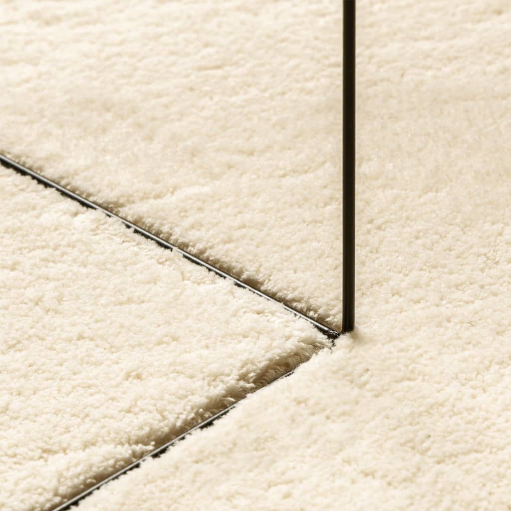 Tappeto a Pelo Corto HUARTE Morbido e Lavabile Crema 240x240 cm
