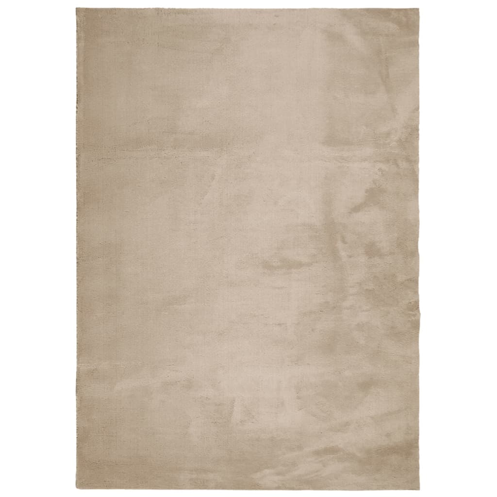 Tappeto a Pelo Corto HUARTE Morbido e Lavabile Sabbia 200x280cm