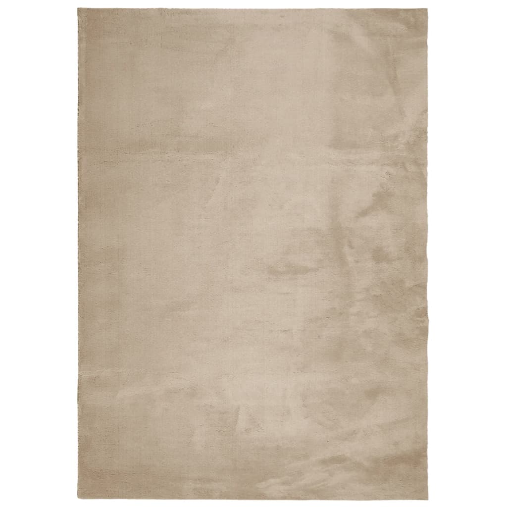 Tappeto a Pelo Corto HUARTE Morbido e Lavabile Sabbia 240x340cm